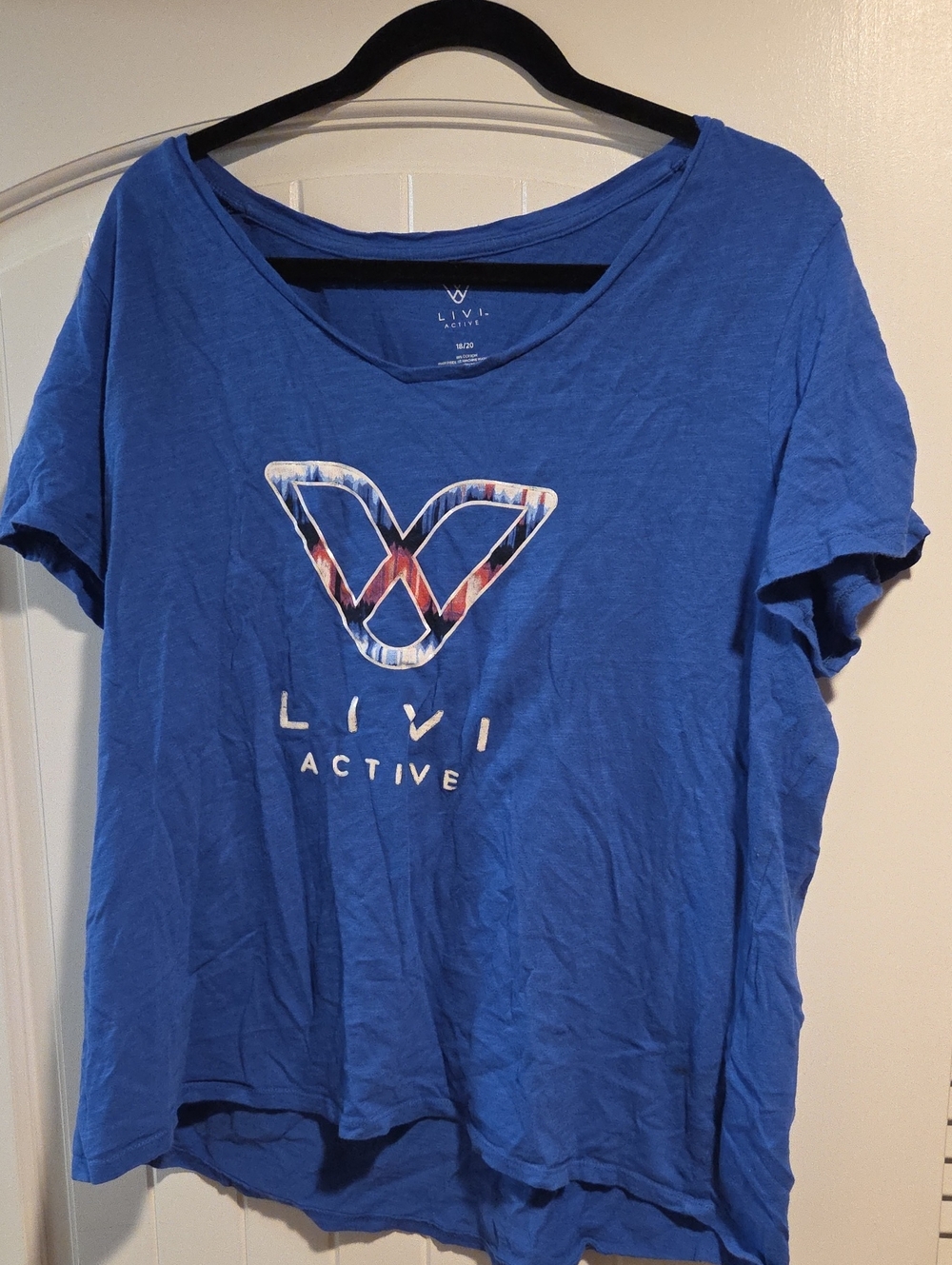 Lane Bryant LIVI Active Blue Tee Size 18/20